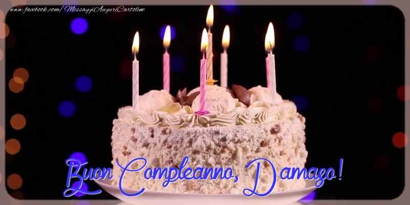 Cartoline di compleanno - Torta | Buon compleanno, Damaso