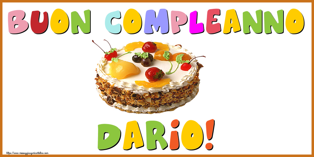 Cartoline di compleanno - Torta | Buon Compleanno Dario!
