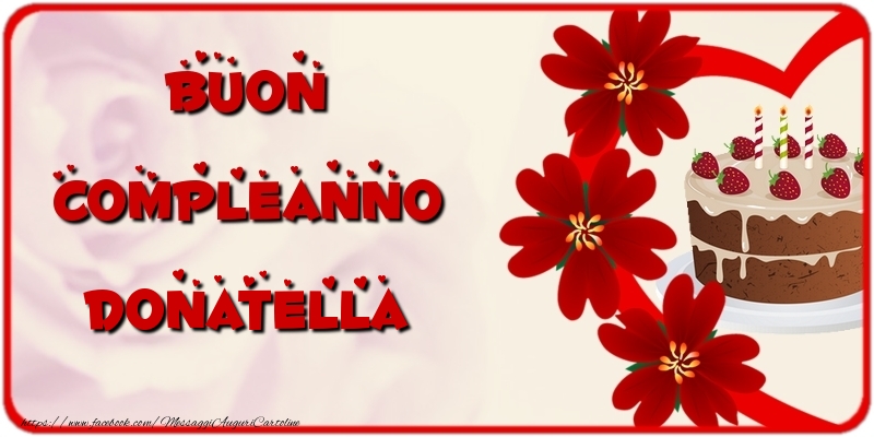 Cartoline di compleanno - Torta | Buon Compleanno Donatella