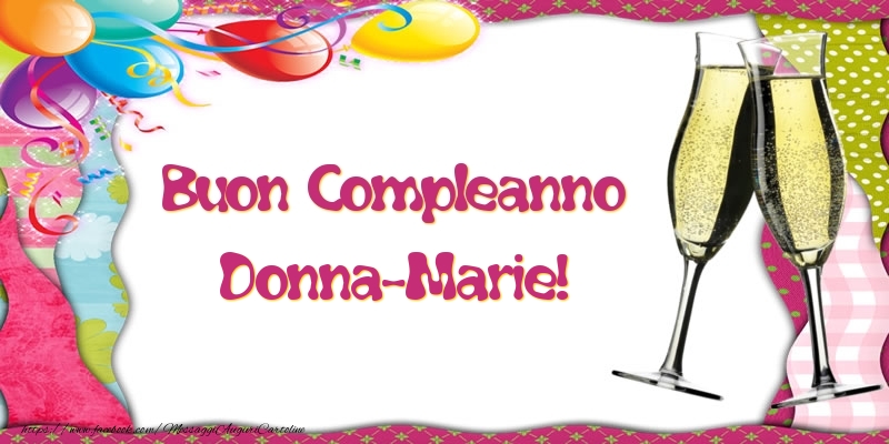 Cartoline di compleanno - Champagne & Palloncini | Buon Compleanno Donna-Marie!
