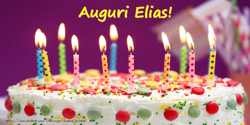 Cartoline di compleanno - Torta | Auguri Elias!