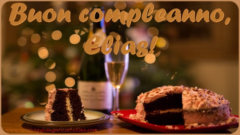 Cartoline di compleanno - Champagne & Torta | Buon compleanno, Elias
