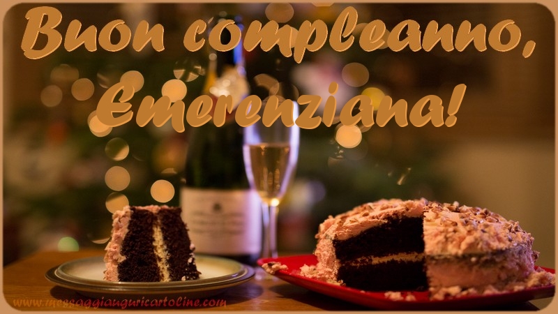 Cartoline di compleanno - Champagne & Torta | Buon compleanno, Emerenziana