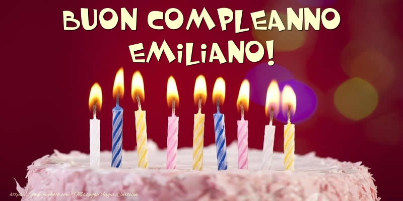  Cartoline di compleanno - Torta - Buon compleanno, Emiliano!