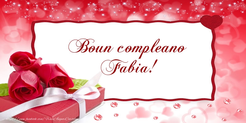 Cartoline di compleanno - Regalo & Rose | Boun compleano Fabia!