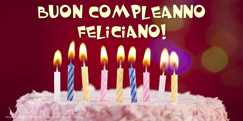 Cartoline di compleanno -  Torta - Buon compleanno, Feliciano!