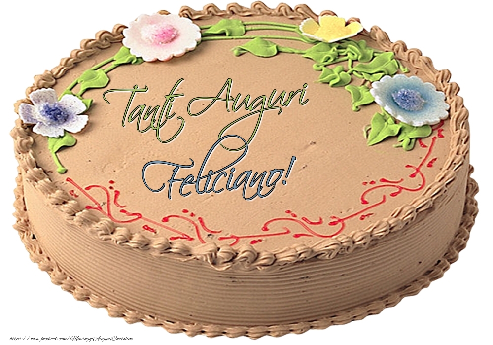 Cartoline di compleanno -  Feliciano - Tanti Auguri! - Torta