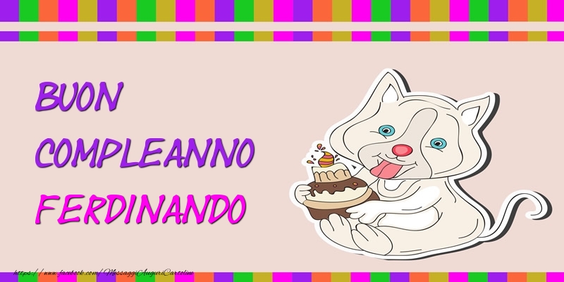 Cartoline di compleanno - Torta | Buon Compleanno Ferdinando