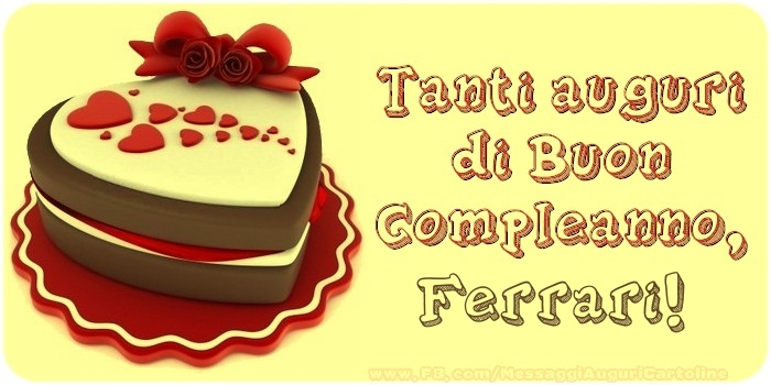 Cartoline di compleanno - Tanti Auguri di Buon Compleanno, Ferrari