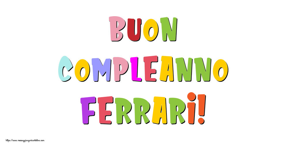 Cartoline di compleanno - Buon compleanno Ferrari!