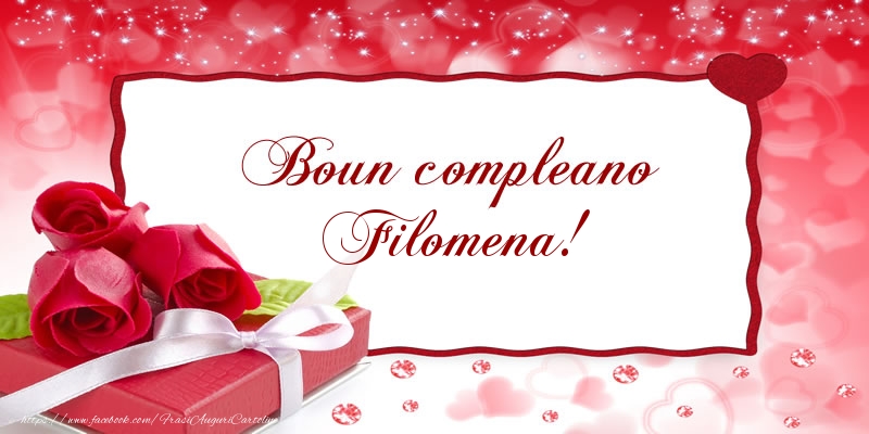 Cartoline di compleanno - Regalo & Rose | Boun compleano Filomena!