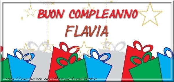 Cartoline di compleanno - Regalo | Buon compleanno Flavia