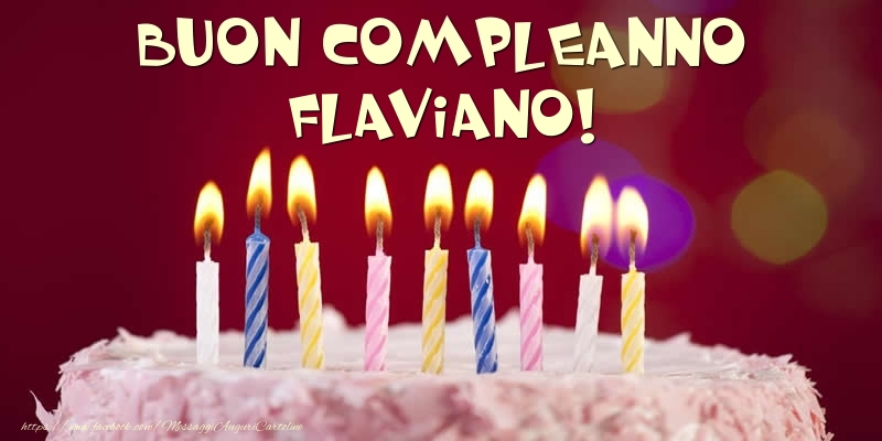 Cartoline di compleanno -  Torta - Buon compleanno, Flaviano!