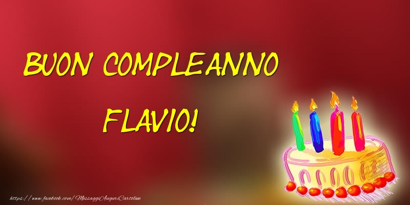 Cartoline di compleanno - Torta | Buon Compleanno Flavio!