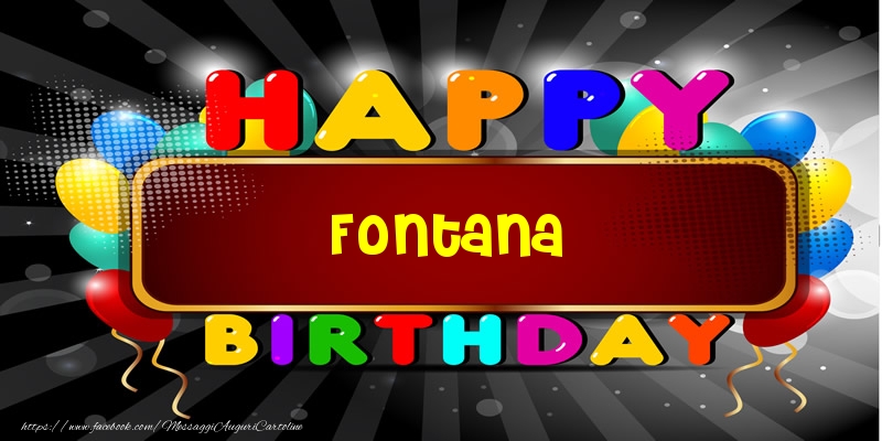 Cartoline di compleanno - Happy Birthday Fontana
