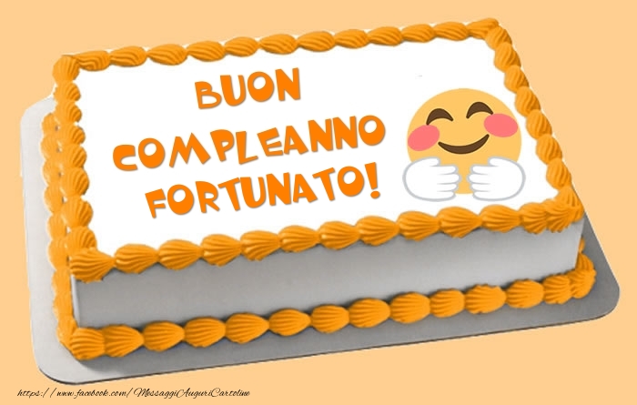 Cartoline di compleanno -  Torta Buon Compleanno Fortunato!