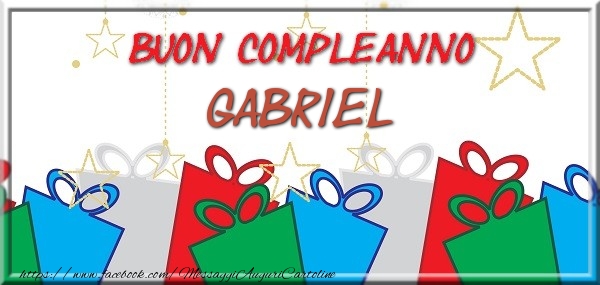 Cartoline di compleanno - Regalo | Buon compleanno Gabriel