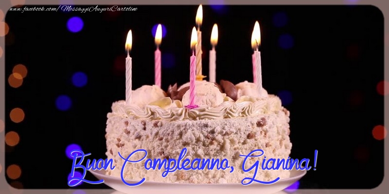 Cartoline di compleanno - Buon compleanno, Gianina