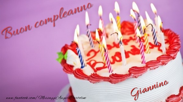 Cartoline di compleanno - Torta | Buon compleanno, Giannino!
