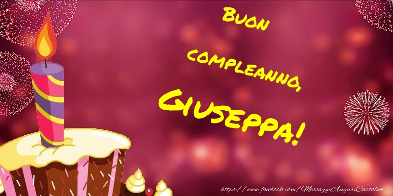Cartoline di compleanno - Buon compleanno, Giuseppa