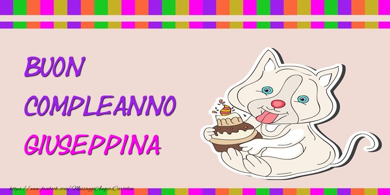 Cartoline di compleanno - Torta | Buon Compleanno Giuseppina