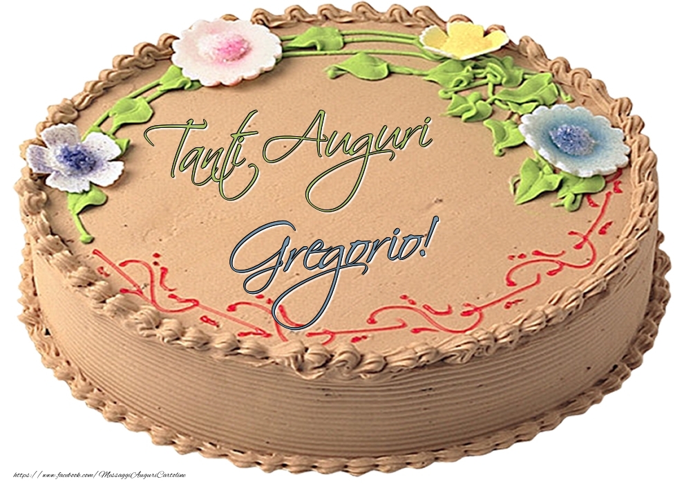 Cartoline di compleanno - Gregorio - Tanti Auguri! - Torta