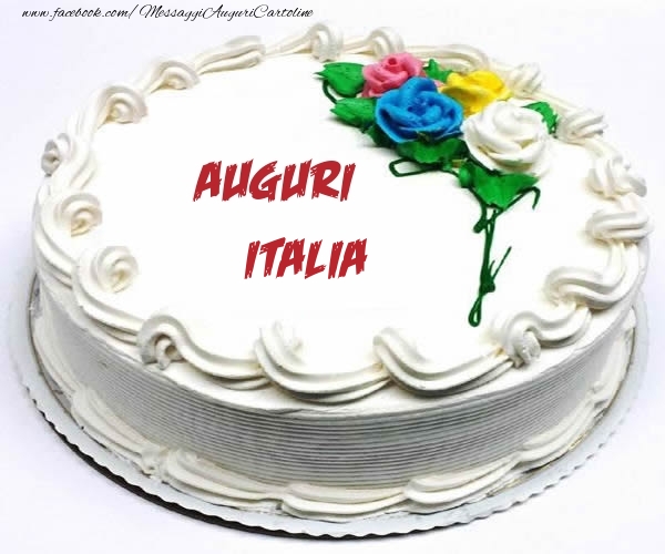 Cartoline di compleanno - Rose & Torta | Auguri Italia