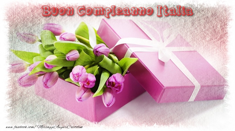 Cartoline di compleanno - Fiori & Mazzo Di Fiori & Regalo | Buon Compleanno Italia