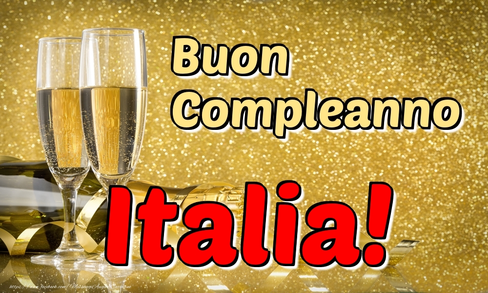 Cartoline di compleanno - Champagne | Buon Compleanno Italia!