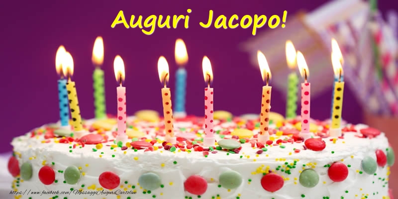 Cartoline di compleanno - Torta | Auguri Jacopo!