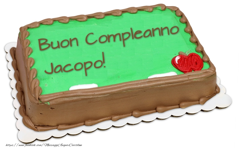  Cartoline di compleanno -  Buon Compleanno Jacopo! - Torta