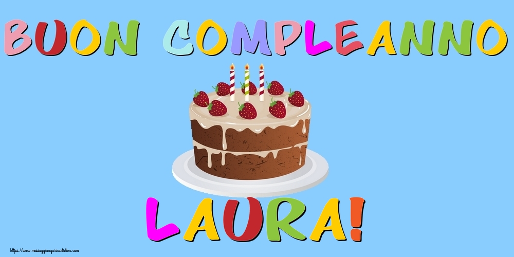  Cartoline di compleanno - Torta | Buon Compleanno Laura!