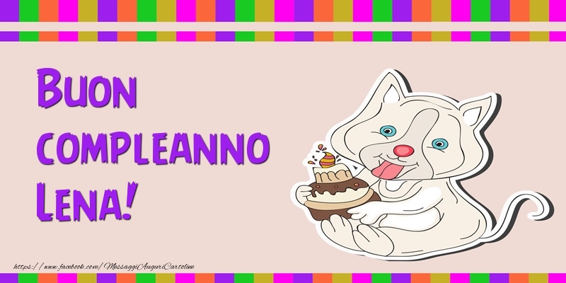 Cartoline di compleanno - Torta | Buon compleanno Lena!