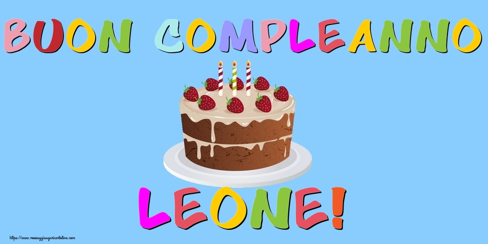 Cartoline di compleanno - Torta | Buon Compleanno Leone!