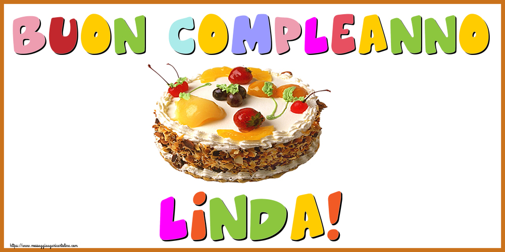 Cartoline di compleanno - Torta | Buon Compleanno Linda!