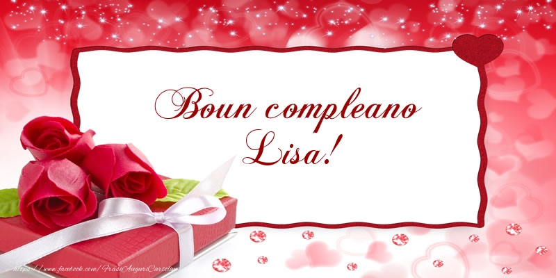  Cartoline di compleanno - Boun compleano Lisa!