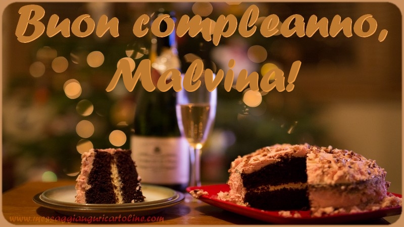 Cartoline di compleanno - Champagne & Torta | Buon compleanno, Malvina
