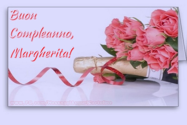 Cartoline di compleanno - Champagne & Fiori | Buon Compleanno, Margherita
