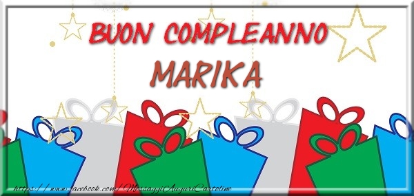 Cartoline di compleanno - Regalo | Buon compleanno Marika