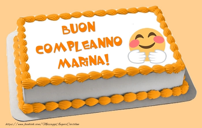 Cartoline di compleanno -  Torta Buon Compleanno Marina!