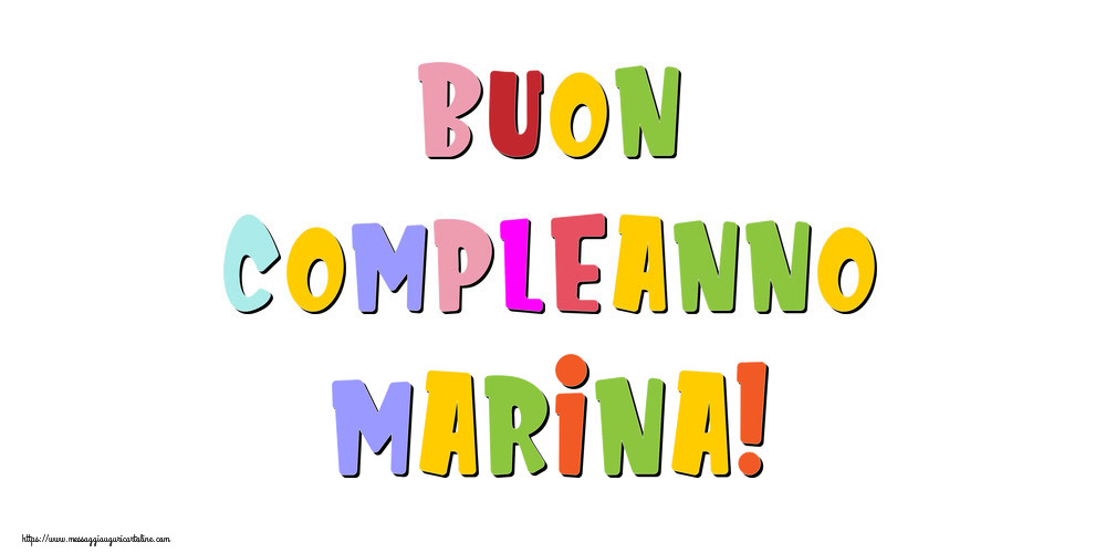 Cartoline di compleanno - Buon compleanno Marina!