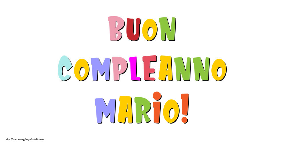Cartoline di compleanno - Buon compleanno Mario!