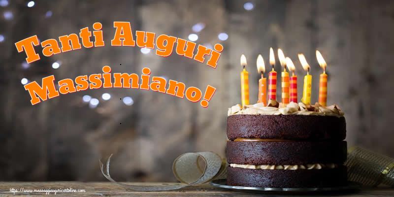  Cartoline di compleanno - Torta | Tanti Auguri Massimiano!