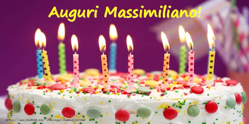 Cartoline di compleanno - Torta | Auguri Massimiliano!