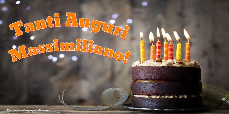Cartoline di compleanno - Torta | Tanti Auguri Massimiliano!