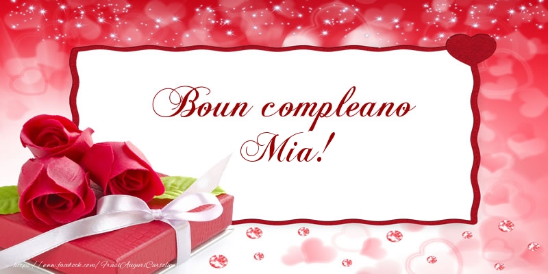 Cartoline di compleanno - Boun compleano Mia!
