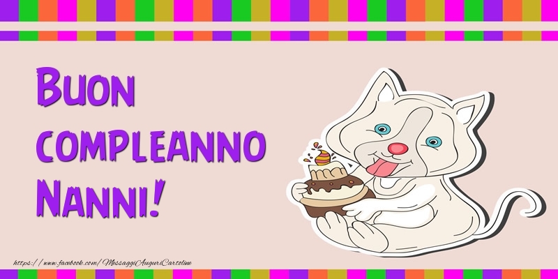 Cartoline di compleanno - Torta | Buon compleanno Nanni!