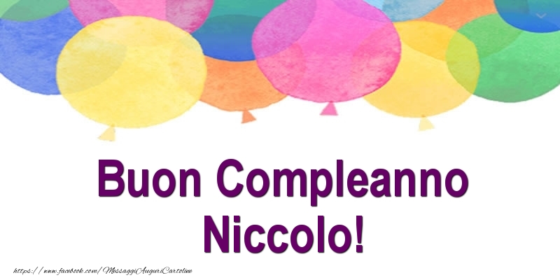  Cartoline di compleanno - Palloncini | Buon Compleanno Niccolo!
