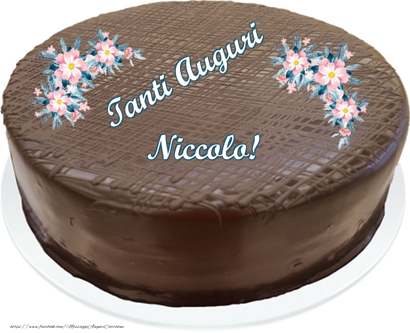 Cartoline di compleanno -  Tanti Auguri Niccolo! - Torta al cioccolato