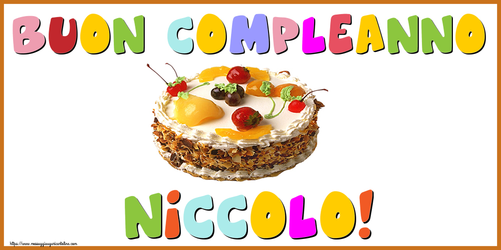 Cartoline di compleanno - Torta | Buon Compleanno Niccolo!